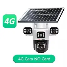 Solar Wireless Camera 2MP PTZ IP Camera Smart Home Color Night Auto Tracking Security WiFi Camera Two Way Audio CCTV Camera