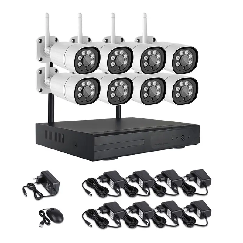 High-Definition Surveillance Package 8-Channel WiFi Cameras (2)sbn